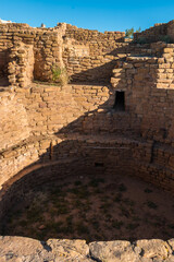 Kiva and Walls of The Far View House, Mesa Verde National Park, Colorado, USA