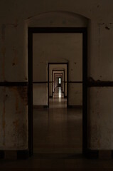 Corridor of historical building Lawang Sewu in the city Semarang Indonesia
