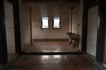 horror and gripping toilets in an old building
