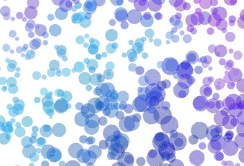 Light Pink, Blue vector background with spots.