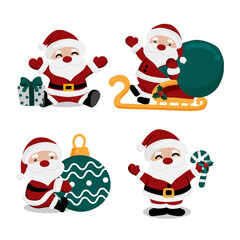 Collection of Christmas Santa Claus.