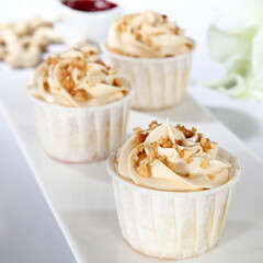 Vanilla Peanut Butter & Raspberry Jam Cupcake