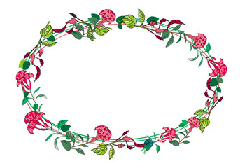 ケイトウの花フレーム