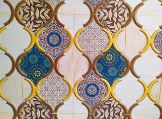 Circle repeat pattern texture tile background