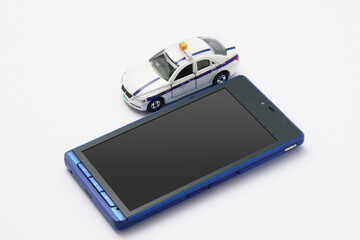 タクシーとスマートフォン