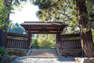 A gate into a Japaneses garden