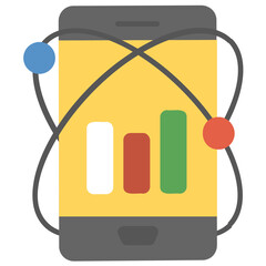 
Flat icon design of mobile marketing
