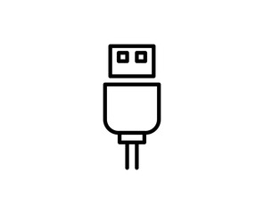 Usb line icon