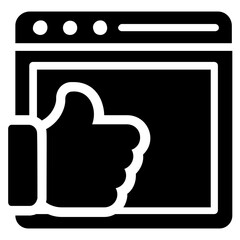 
A website window with award trophy symbolising award-winning website 
