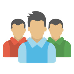 Obraz premium Group of people represented by avatars showing concept of business team 