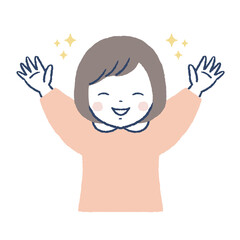 喜ぶ女の子