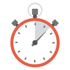 
Countdown with this stopwatch flat icon design
