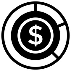 
Flat icon design of return on investment
