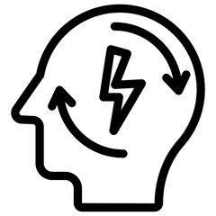 
Flat icon designed to present brainstorming
