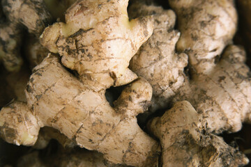 Ginger root texture background photo