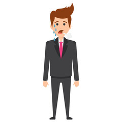 
crying man office worker businessman character
