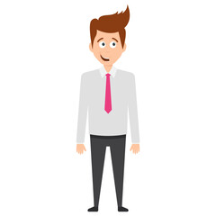 
A businessman avatar showing gesture of happiness 
