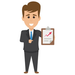 
Flat icon of business analyst, professional data scientist
