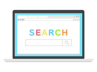 パソコンに表示された検索サイト