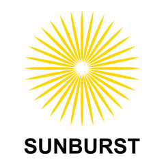 golden vintage sunburst vector template