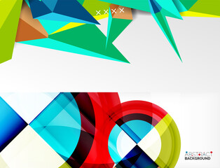 Set of trendy geometric patterns. Abstract backgrounds for covers, banners, flyers and posters and other templates