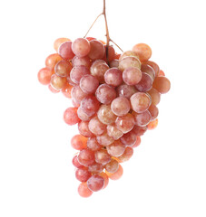 Sweet ripe grapes on white background