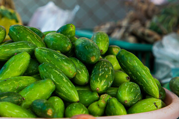 Mumbai, Maharashtra - October 15 2020 : Vegetable seller shop during Corona Pandemic Lockdown with vegetables