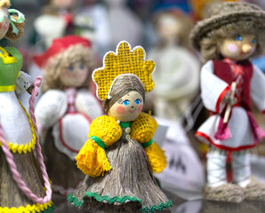 Belarusian Folk Doll. National Traditional Folk Dolls