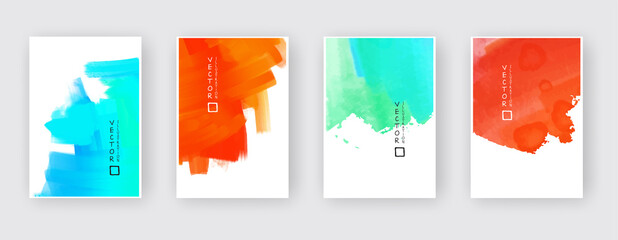 Watercolor design banners