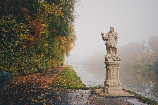 Foggy Autumn Morning at Wilanów Palace