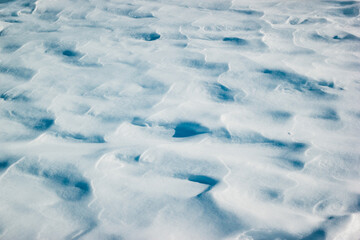 Obraz premium Winter white snowy background with fresh snow drifts