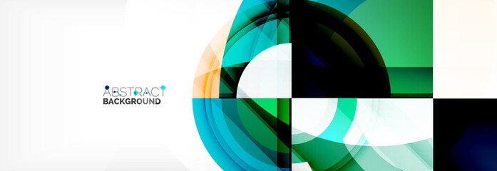 Obraz na płótnie Canvas Round shapes, triangles and circles. Modern abstract background
