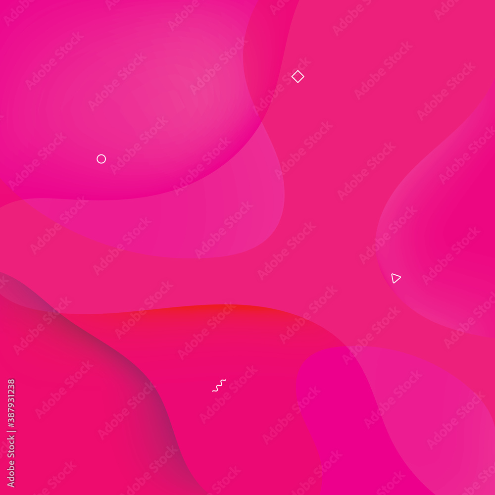 Poster flat design abstract curve gradient vector background