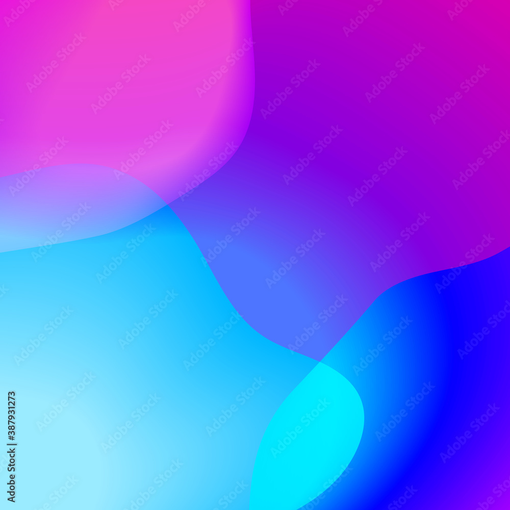 Aufkleber Abstract fluid gradient background design vector
