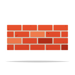 Brick wall icon vector isolated illustration