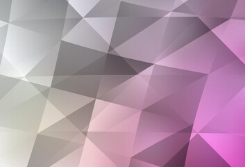 Light Pink, Yellow vector gradient triangles pattern.