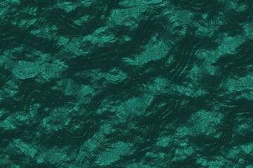 beautiful teal, sea-green liquid surface under the rain digitally made background or texture illustration