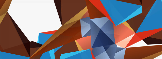 3d mosaic abstract backgrounds, low poly shape geometric design