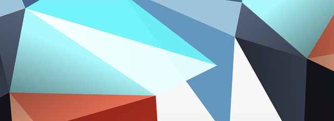 3d mosaic abstract backgrounds, low poly shape geometric design