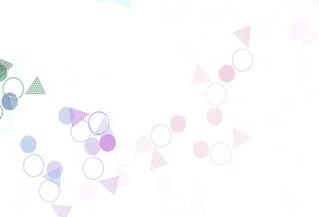 Light Multicolor vector layout with circles, lines.