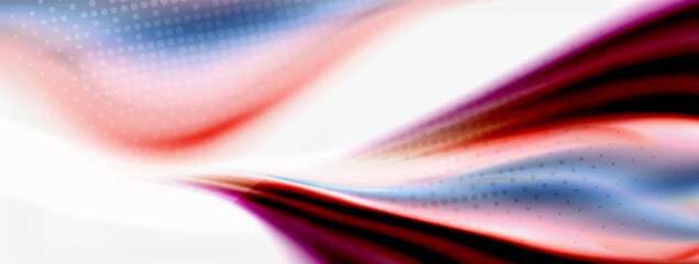 Abstract Background. Smooth flowing lines, blurred waves, rainbow color style stripes. Vector illustrations for covers, banners, flyers and posters and other