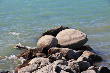 Lago argentino lake in Laguna Nimez Reserva, El Calafate, Patagonia, Argentina