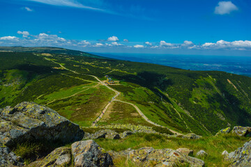 mountain landscape with clouds
