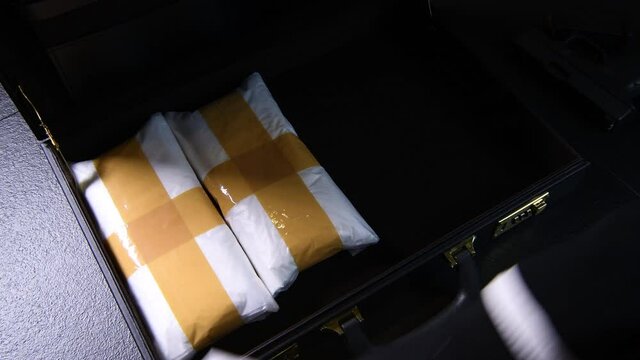 briefcase full of narcotic drugs