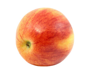 Apple is red-yellow whole one isolated on a white background with clipping path. Full depth of field.