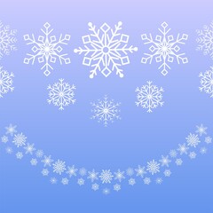 seamles winter snowflake pattern brush vector illustration