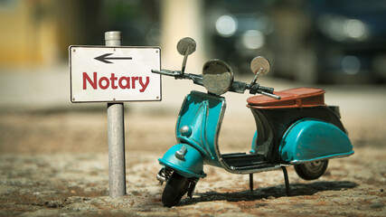 Street Sign to Notary