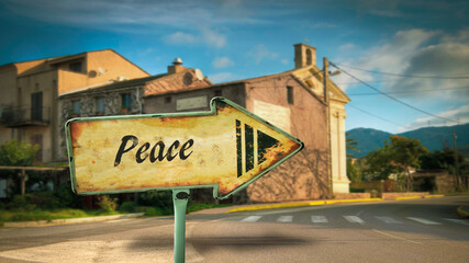 Street Sign to Peace