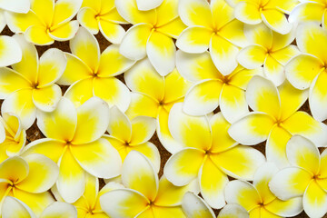 Plumeria Flower Texture Background - obrazy, fototapety, plakaty