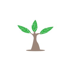 Fototapeta na wymiar Tree icon logo, vector design